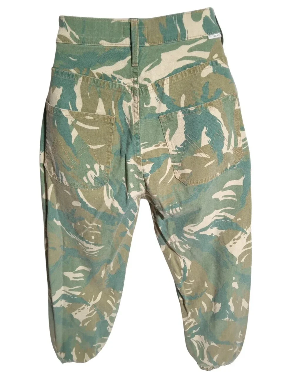 MOTHER The Wrapper Patch Springy Ankle Tropical Leaf Jogger Jeans Sz 27